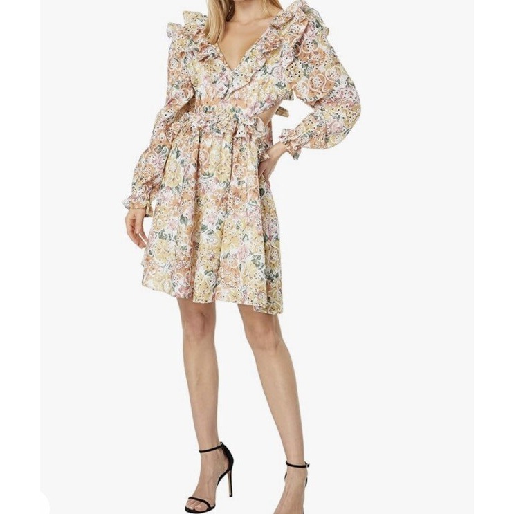 En Saison Floral Eyelet Minidress Size Large New With Tags